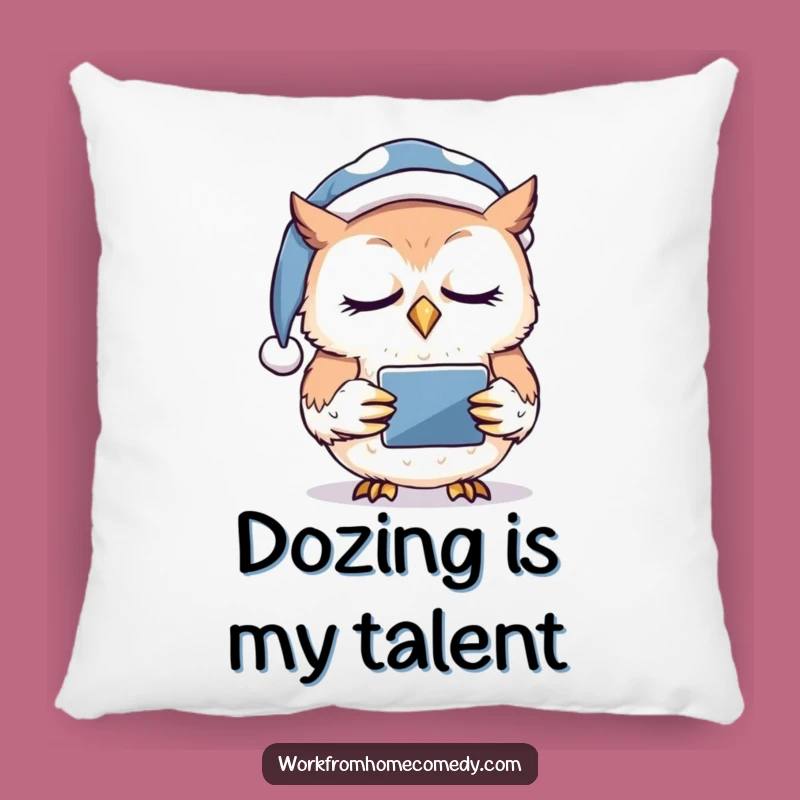 Funny Sleepy Owl Tablet Pillow: Snooze with Your Screen!