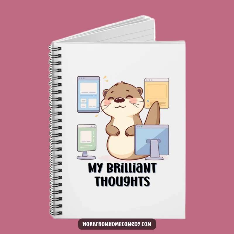 Funny Otter Office Notebook: Journal with a multitasking otter, ideal funny gift for planners.