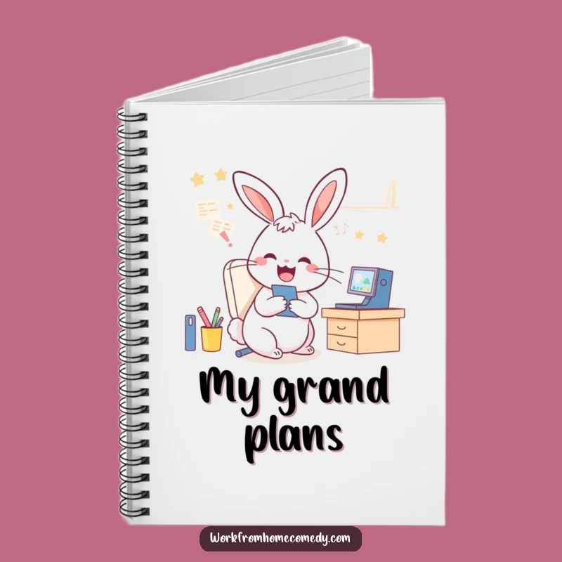 Funny Rabbit WFH Notebook: Journal with a multitasking bunny, ideal funny gift for planners.